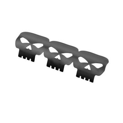 Highway Hawk Kryt výfuku SKULL pro průměr 60mm, černý (1ks)